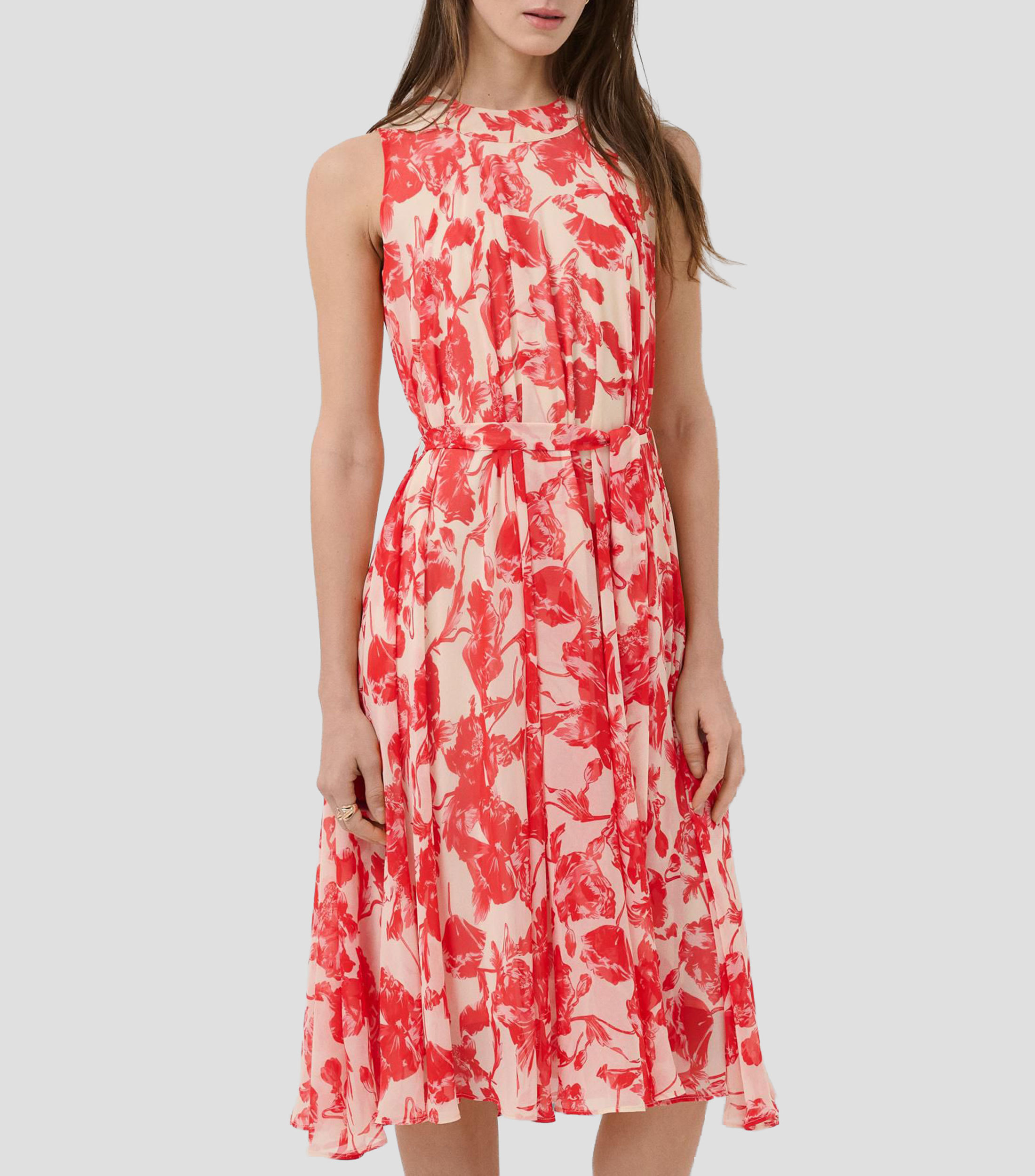 Vestido midi estampado Mujer